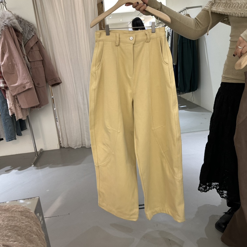 VAULT東大門㊣直郵女士新款職業人氣休閑休閑褲不含腰帶褶皺VAULT休閑褲圖色1