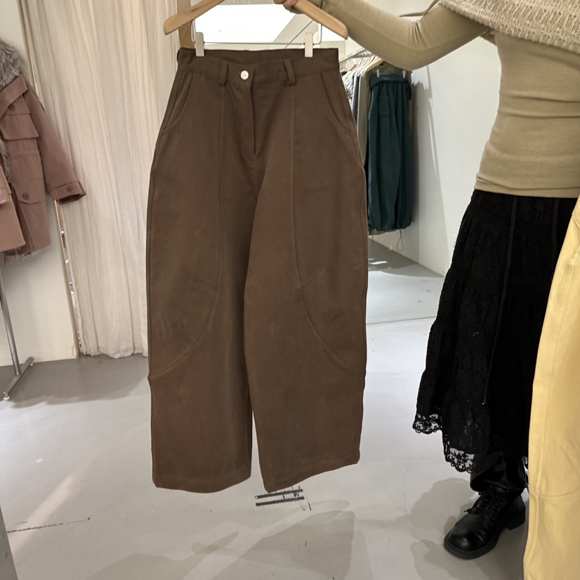 VAULT東大門㊣直郵女士新款職業人氣休閑休閑褲不含腰帶褶皺VAULT休閑褲圖色2