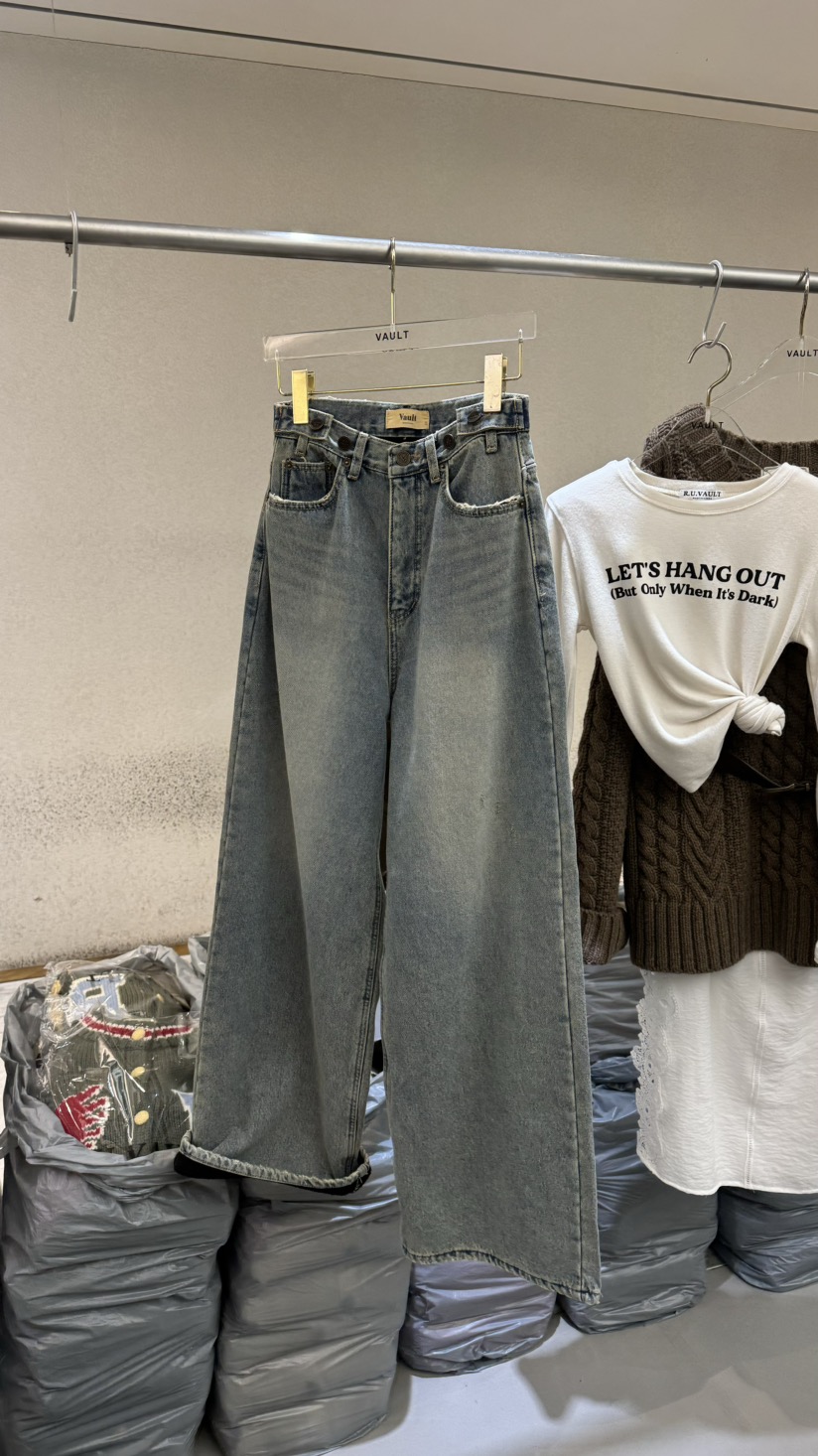 VAULT東大門㊣代購女士新款時尚熱賣人氣職業25秋冬休閑牛仔褲VAULT牛仔褲