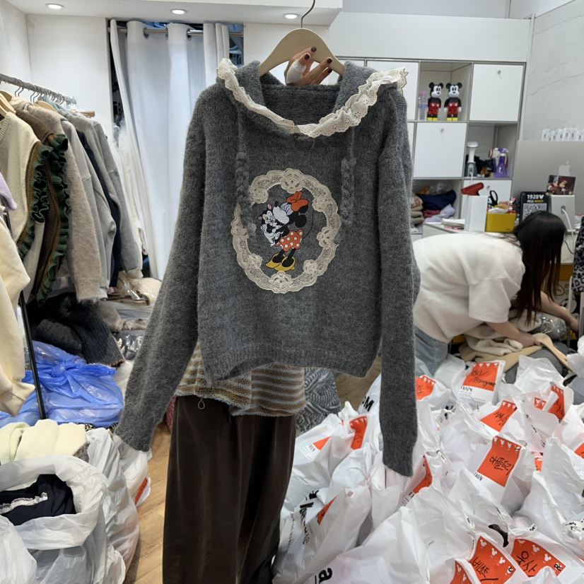 DE LINE韓國直郵㊣女士新品25秋冬時尚職業熱賣休閑針織衫DE LINE針織衫圖色3