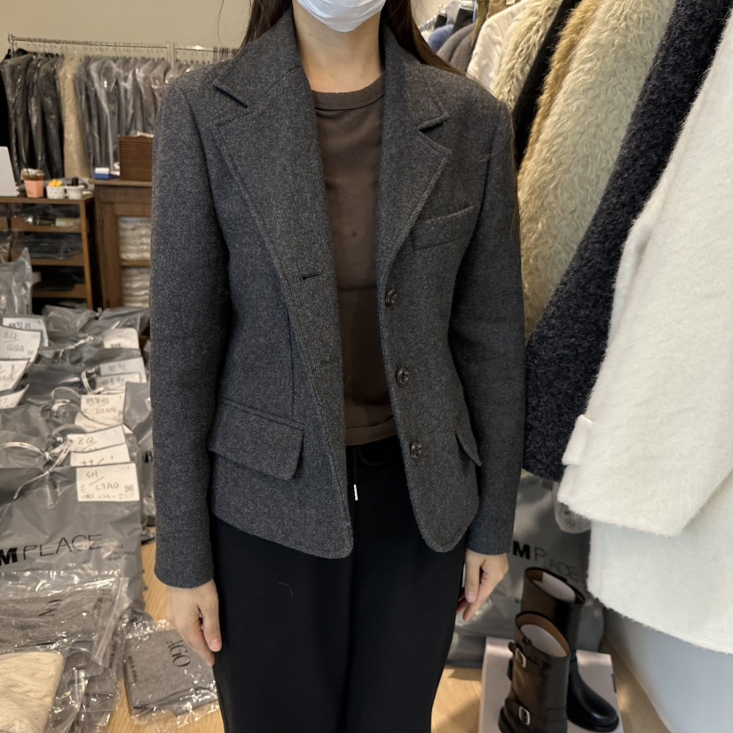 AGO東大門㊣直郵女裝新款休閑25秋冬推薦職業熱賣時尚夾克羊毛AGO夾克圖色1