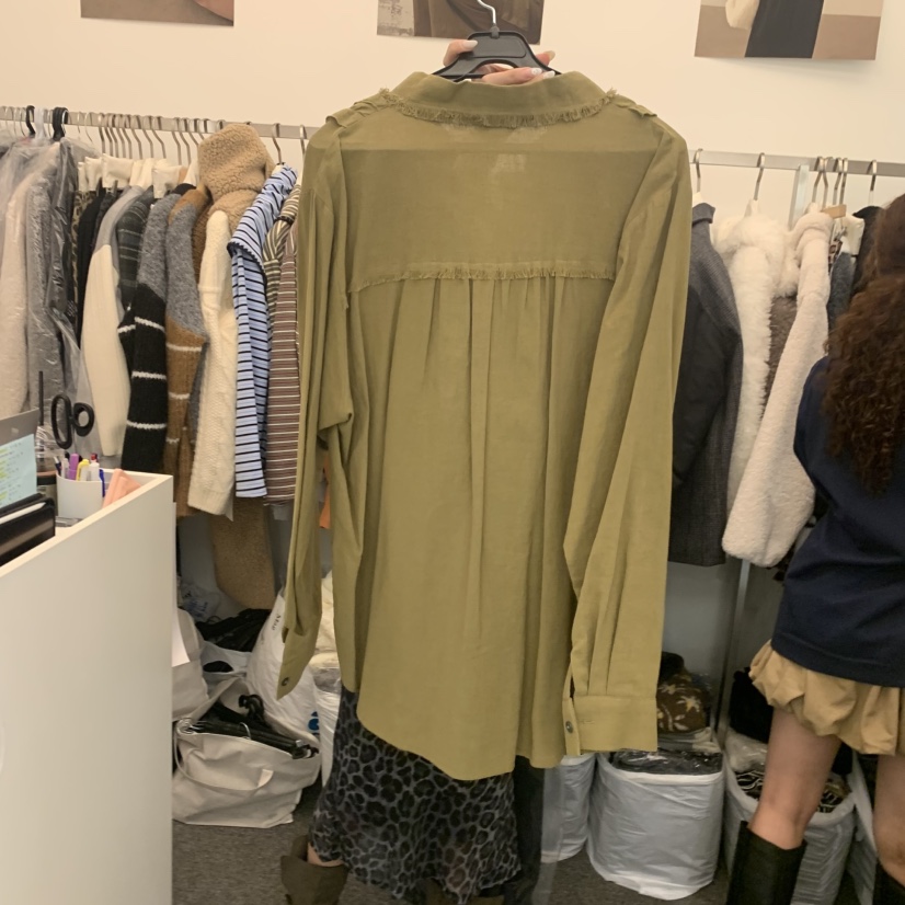 SALONDEMAG韓國代購㊣女士新款25秋冬職業人氣熱賣襯衫蕾絲衫SALONDEMAG襯衫/蕾絲衫