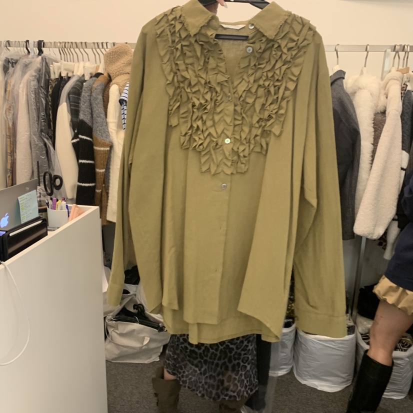 SALONDEMAG韓國代購㊣女士新款25秋冬職業人氣熱賣襯衫蕾絲衫SALONDEMAG襯衫/蕾絲衫圖色1