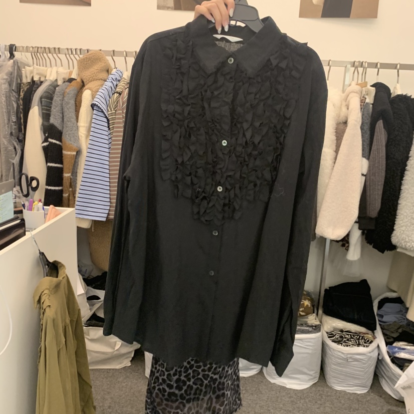 SALONDEMAG韓國代購㊣女士新款25秋冬職業人氣熱賣襯衫蕾絲衫SALONDEMAG襯衫/蕾絲衫圖色2