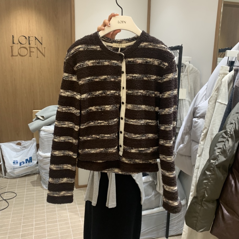 LOFN東大門㊣實拍女裝新款職業人氣熱賣推薦25秋冬時尚針織衫LOFN針織衫圖色1