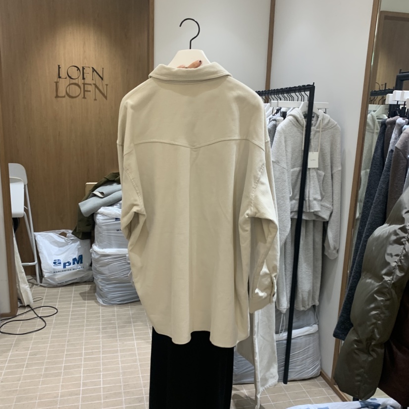 LOFN東大門㊣實拍女士新款人氣25秋冬推薦襯衫蕾絲衫燈芯絨LOFN襯衫/蕾絲衫