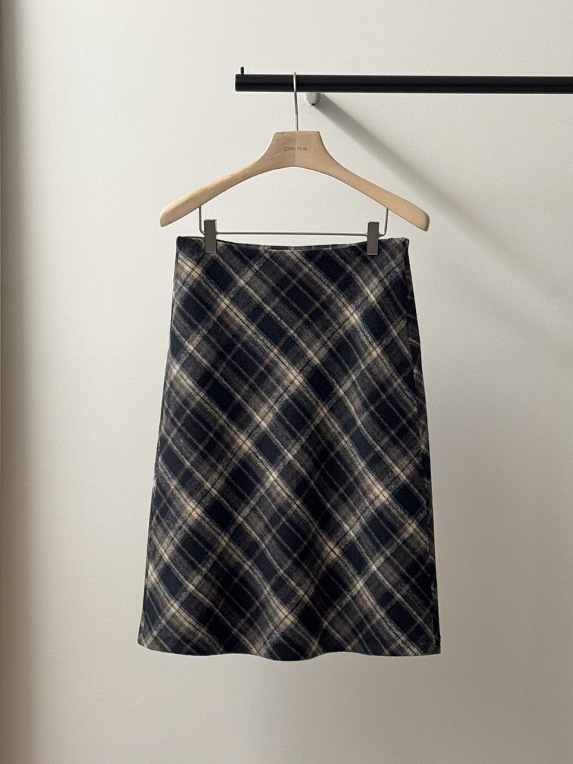 LONG PEAK韓國直郵㊣女士新款職業人氣休閑25秋冬半身裙中短裙LONG PEAK半身裙/中短裙圖色2深藍色