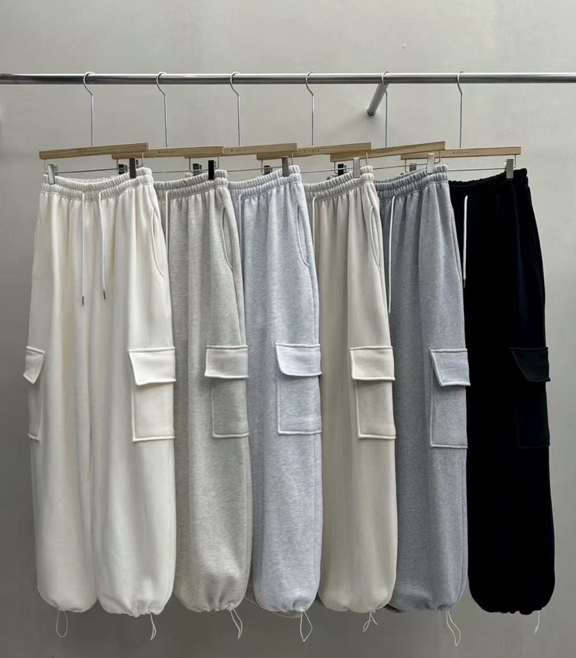 BREEZE韓國直郵㊣女裝新品時尚人氣25秋冬休閑休閑褲口袋抓絨BREEZE休閑褲圖色3左三色