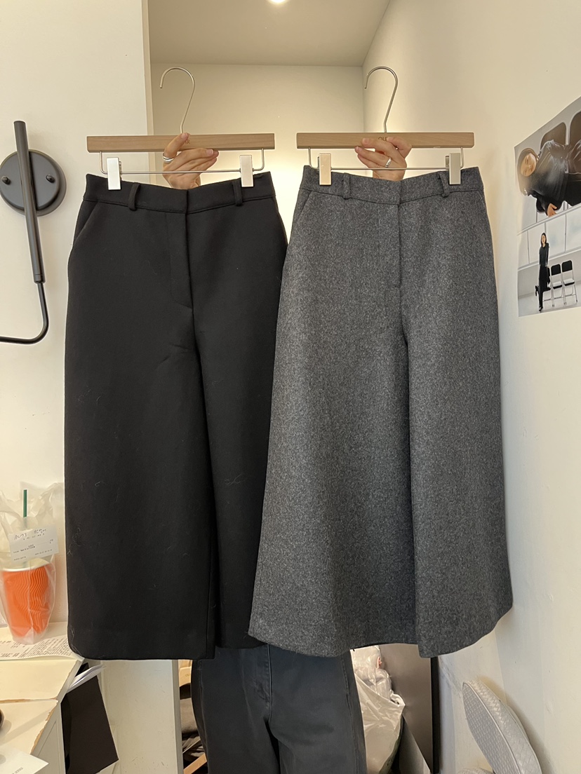 OUVIR韓國代購㊣女士新品人氣時尚休閑職業熱賣推薦休閑褲羊毛O.V.R/OUVIR休閑褲