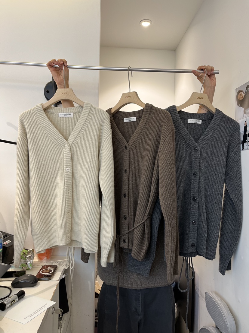 OUVIR東大門㊣直郵女士新品休閑時尚職業推薦25秋冬針織衫開衫O.V.R/OUVIR針織衫