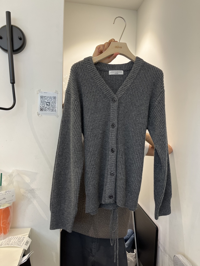 OUVIR東大門㊣直郵女士新品休閑時尚職業推薦25秋冬針織衫開衫O.V.R/OUVIR針織衫圖色3