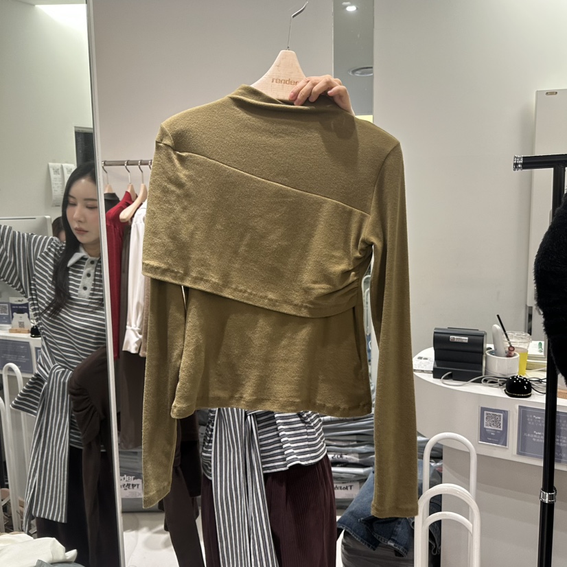 RENDER韓國代購㊣女裝新款時尚人氣休閑推薦職業熱賣長袖T恤RENDER長袖T恤圖色2