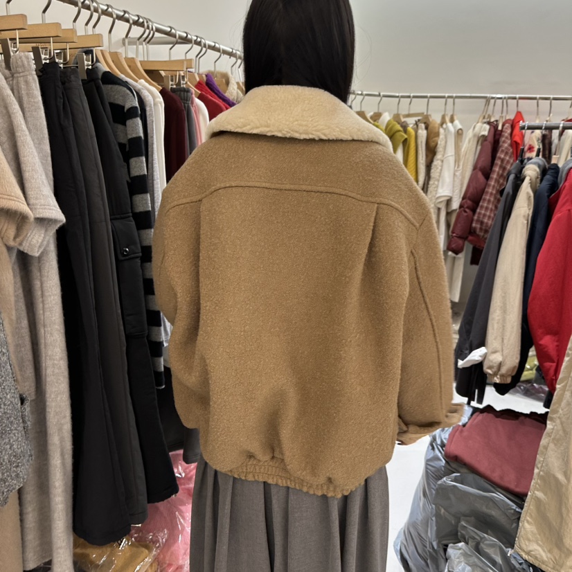 BAGUETTE-P東大門㊣代購女裝新品推薦休閑時尚熱賣夾克羊毛BAGUETTE-P夾克