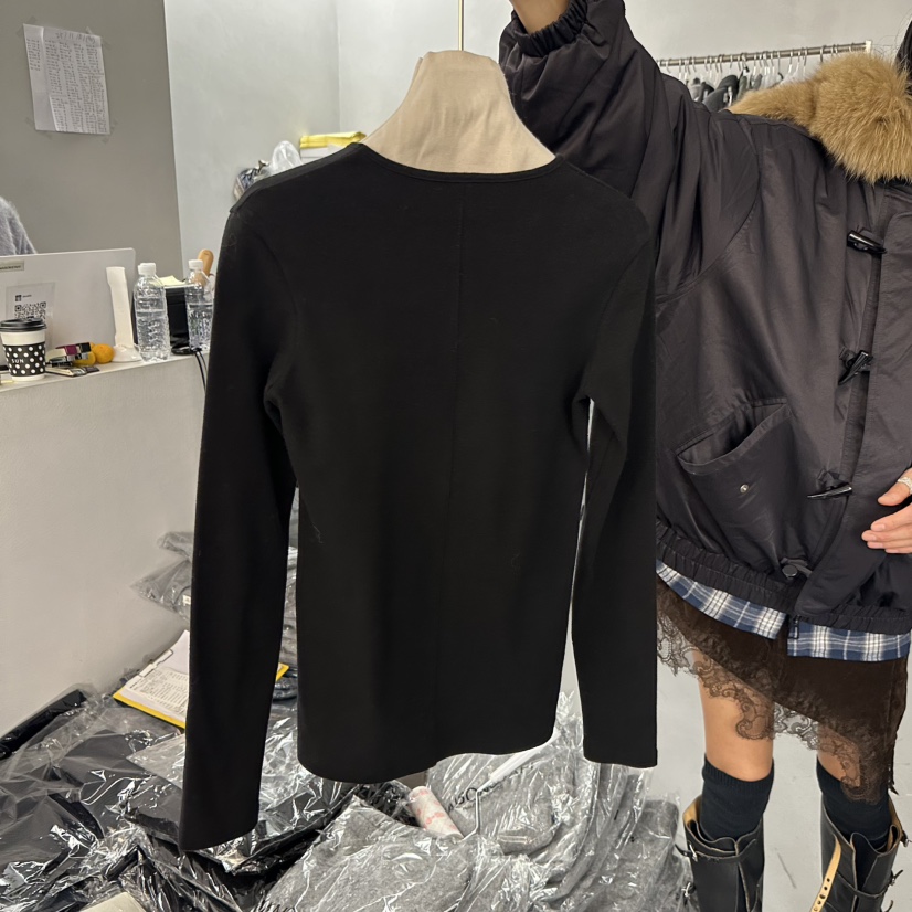 DOUBLE STANDARD/LE SMOKING/MAISONSTAFF東大門㊣實拍女士新款25秋冬長袖T恤MAISONSTAFF長袖T恤