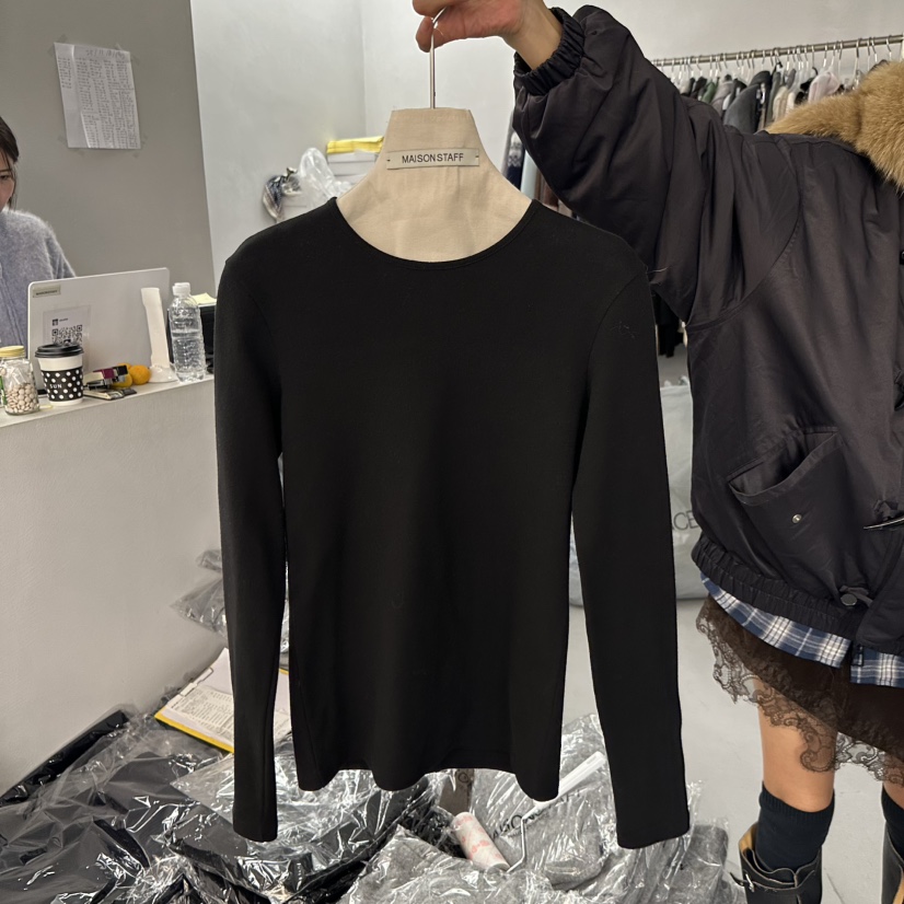 DOUBLE STANDARD/LE SMOKING/MAISONSTAFF東大門㊣實拍女士新款25秋冬長袖T恤MAISONSTAFF長袖T恤圖色2