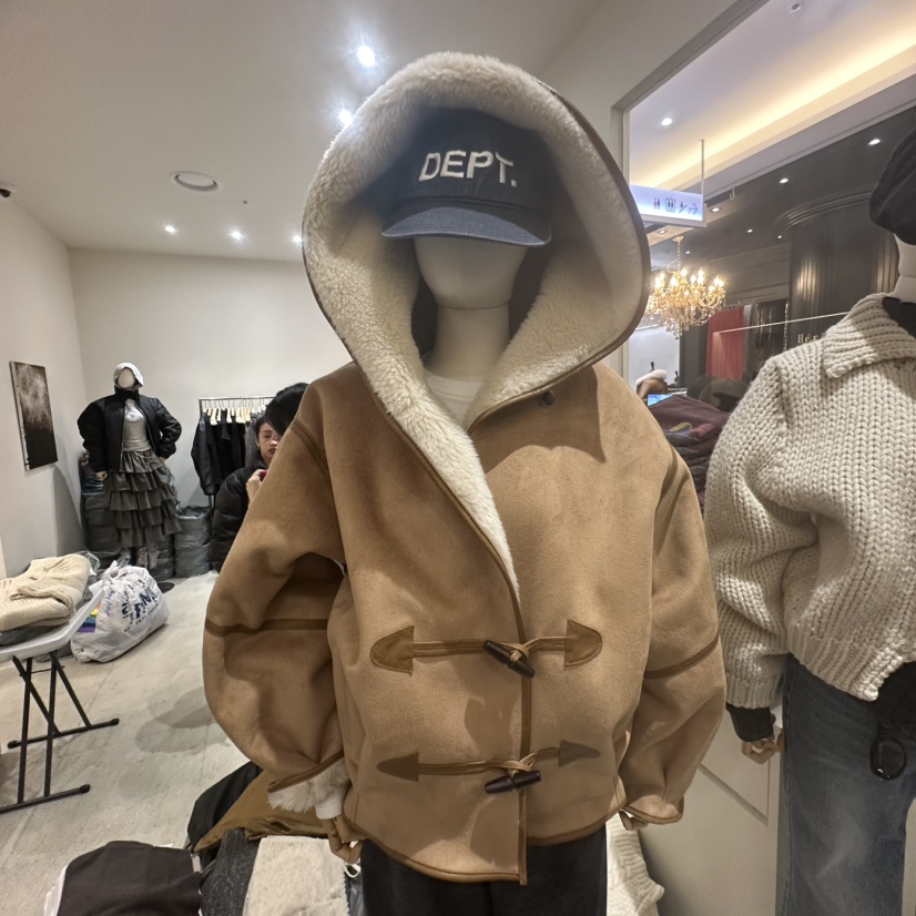 SUNDER MARKET韓國直郵㊣女裝新款職業熱賣人氣休閑短款大衣SUNDER MARKET短款大衣圖色1