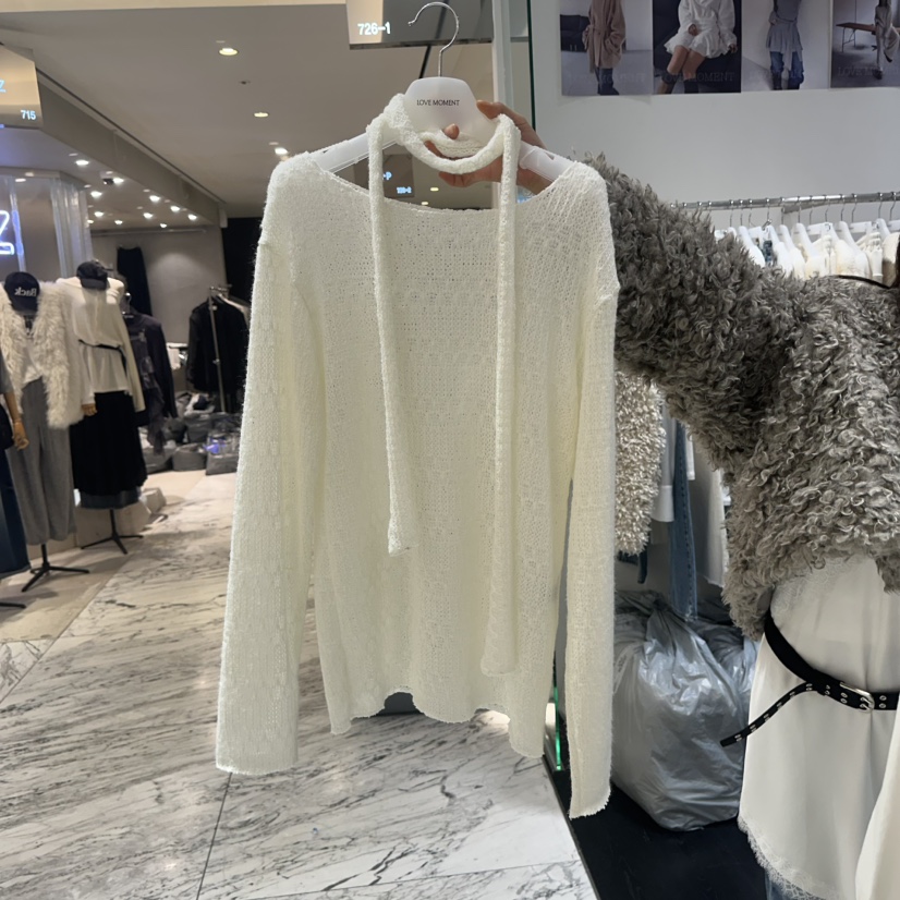 LOVE MOMENT東大門㊣代購女裝新款熱賣休閑職業毛衣含圍巾LOVE MOMENT毛衣圖色1