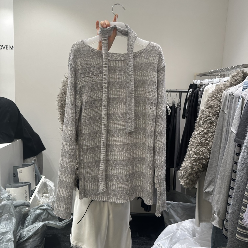 LOVE MOMENT東大門㊣代購女裝新款熱賣休閑職業毛衣含圍巾LOVE MOMENT毛衣圖色3