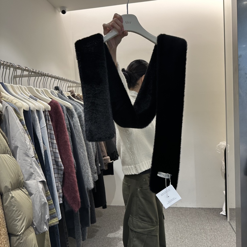 ALTER東大門㊣代購女士新款休閑熱賣職業推薦圍巾披肩貂皮圍巾Alter圍巾/披肩圖色1