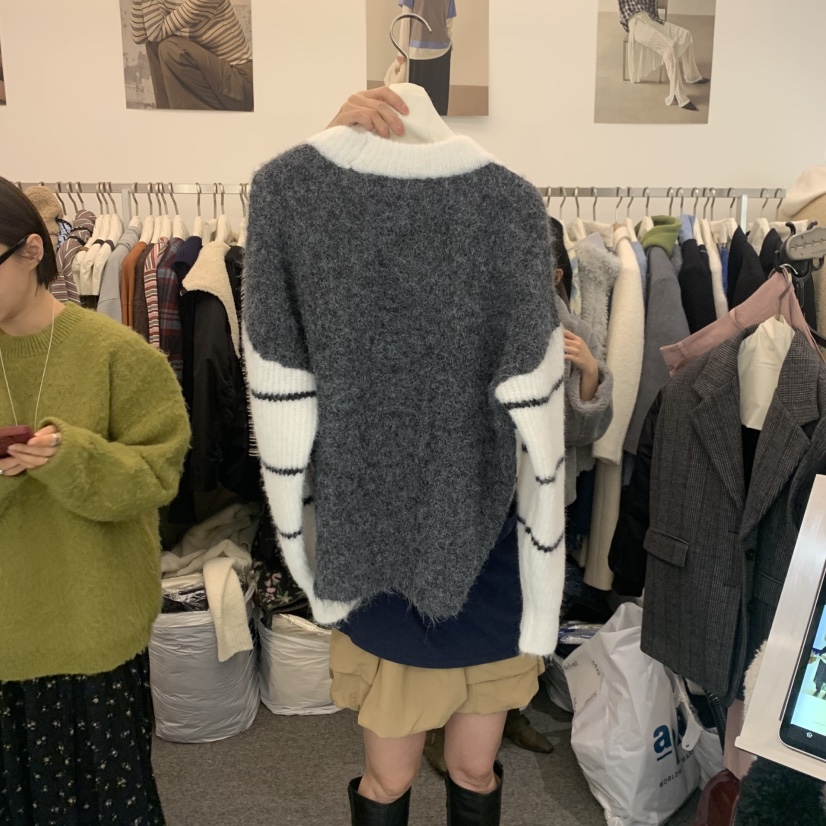 SALONDEMAG韓國直郵㊣女士新款25秋冬推薦休閑熱賣毛衣纖維SALONDEMAG毛衣