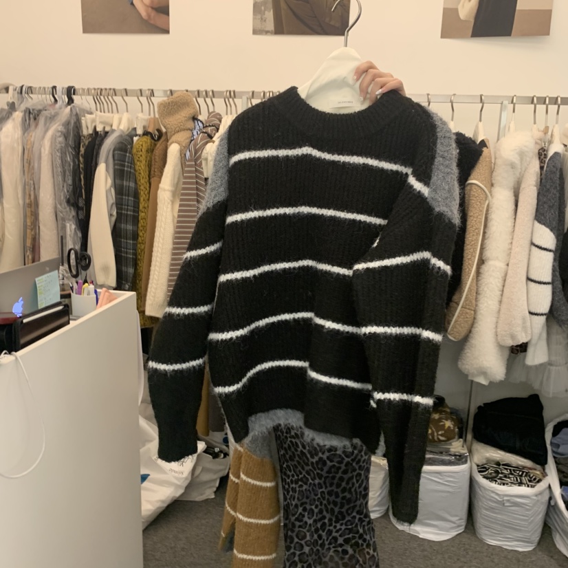 SALONDEMAG韓國直郵㊣女士新款25秋冬推薦休閑熱賣毛衣纖維SALONDEMAG毛衣圖色2