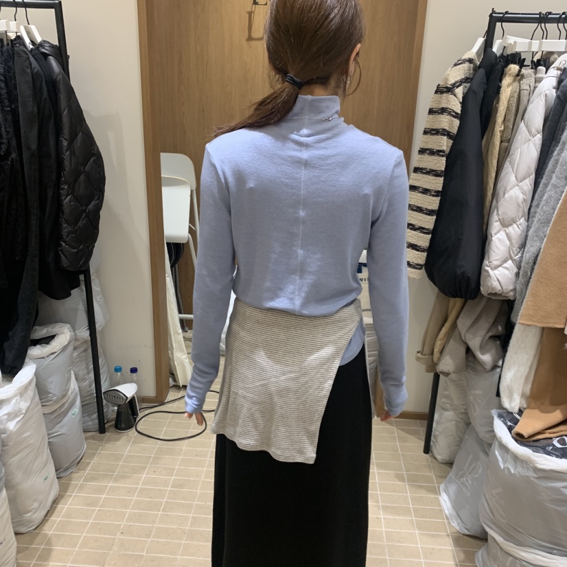 LOFN韓國代購㊣女士新款時尚熱賣職業25秋冬人氣長袖T恤高領LOFN長袖T恤