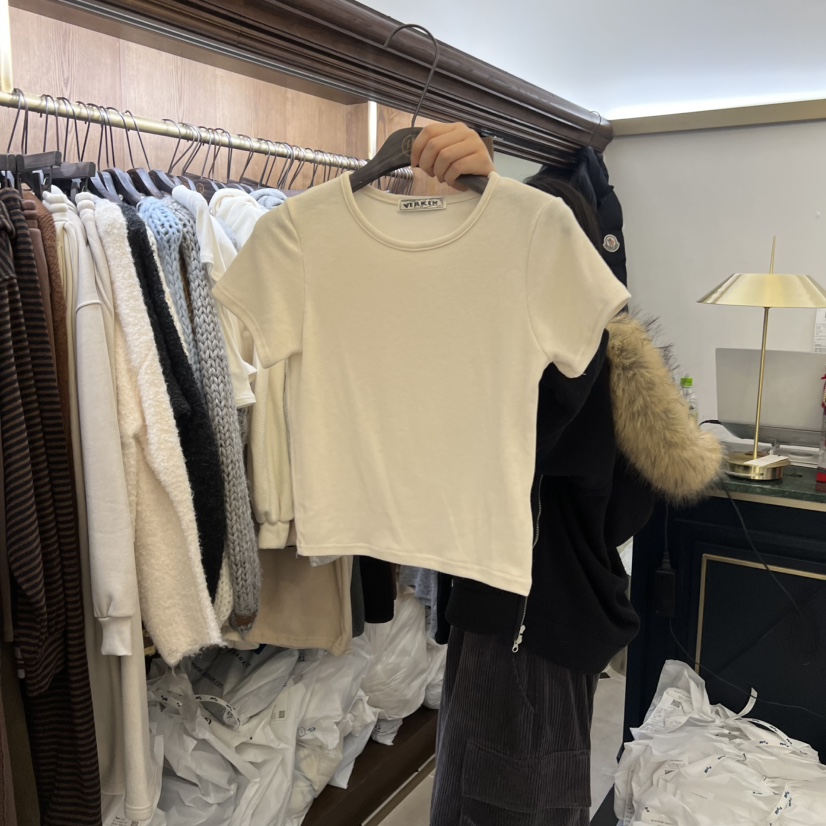 VIRKIN韓國代購㊣女裝新款25秋冬職業休閑人氣推薦時尚熱賣T恤VIRKINT恤圖色2