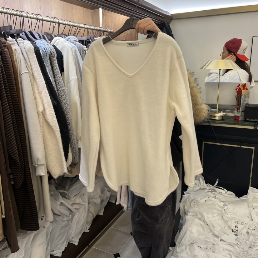 VIRKIN東大門㊣代購女裝新款職業熱賣時尚人氣25秋冬長袖T恤VIRKIN長袖T恤圖色1