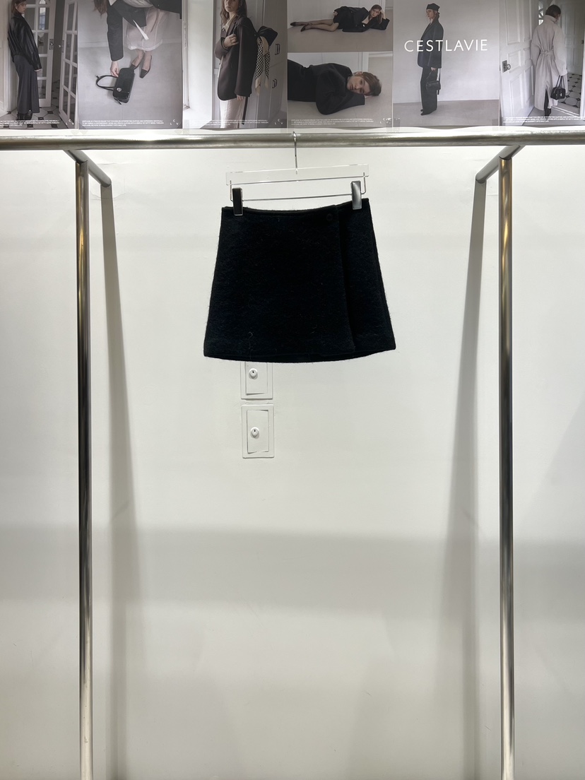 CESTLAVIE韓國直郵㊣女裝新品人氣熱賣職業時尚25秋冬短裙羊駝CESTLAVIE短裙圖色3