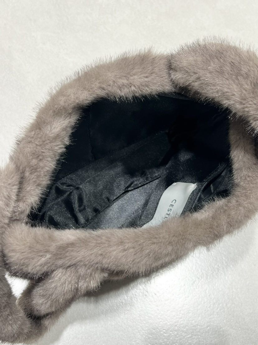 CESTLAVIE韓國代購㊣女裝新品時尚推薦人氣25秋冬手提包皮草CESTLAVIE手提包