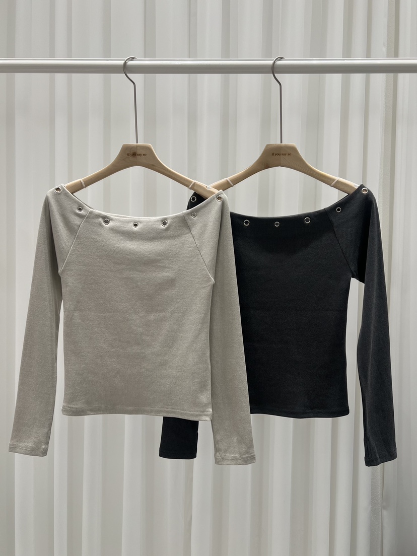 IF YOU SAY SO韓國代購㊣女士新品休閑職業25秋冬長袖T恤IF YOU SAY SO長袖T恤