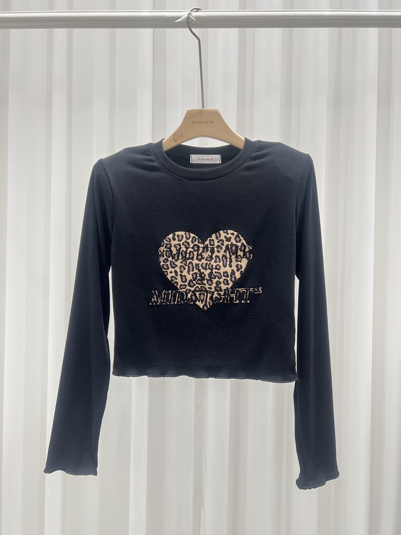 IF YOU SAY SO韓國直郵㊣女士新品熱賣職業推薦時尚長袖T恤IF YOU SAY SO長袖T恤圖色2