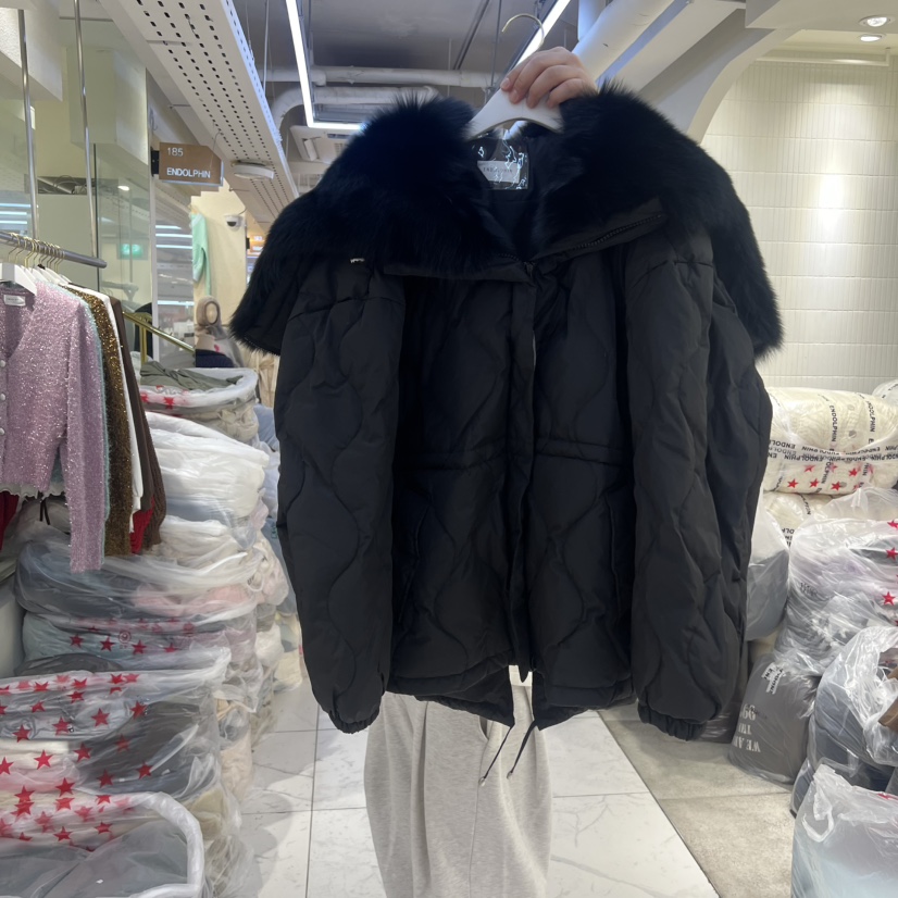 ENDOLPHIN東大門㊣實拍女士新品25秋冬休閑短款羽絨服毛皮絨ENDOLPHIN短款羽絨服圖色2