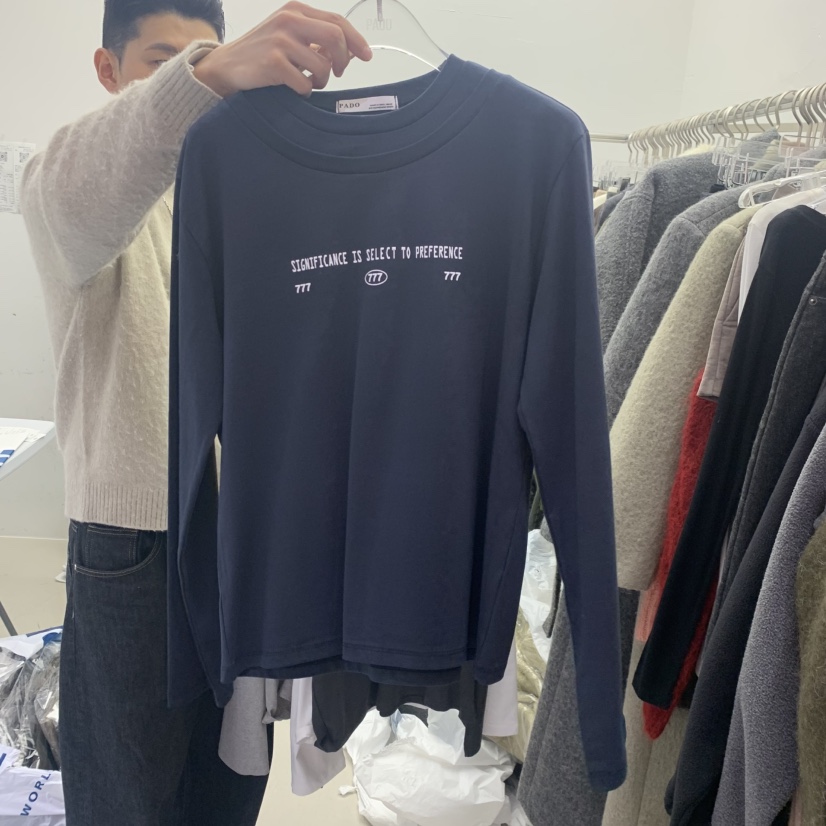 PADO東大門㊣直郵女裝新款熱賣休閑推薦25秋冬職業人氣長袖T恤PADO長袖T恤圖色3