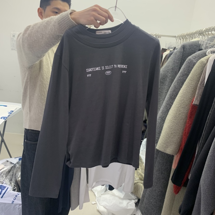 PADO東大門㊣直郵女裝新款熱賣休閑推薦25秋冬職業人氣長袖T恤PADO長袖T恤圖色4