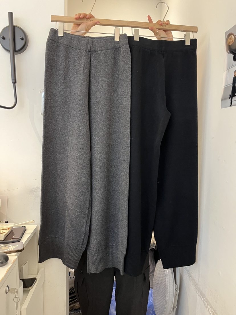 OUVIR韓國代購㊣女士新款人氣職業25秋冬時尚休閑休閑褲針織褲O.V.R/OUVIR休閑褲