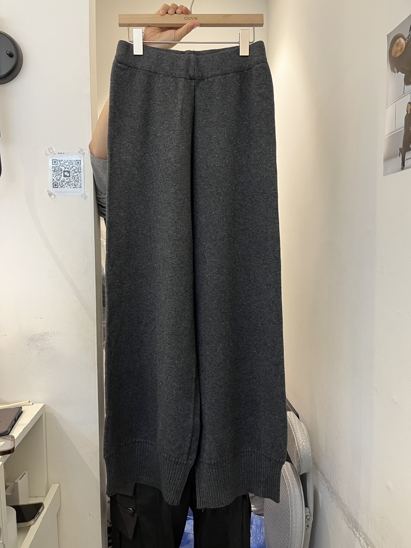 OUVIR韓國代購㊣女士新款人氣職業25秋冬時尚休閑休閑褲針織褲O.V.R/OUVIR休閑褲圖色1