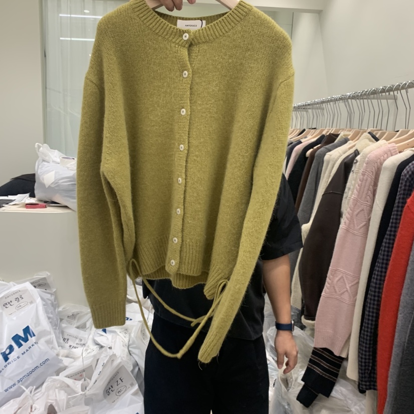 AMY GRACE東大門㊣代購女士新品推薦熱賣時尚職業毛衣開衫AMY GRACE毛衣圖色1