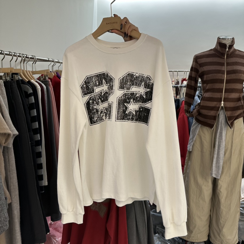 BAGUETTE-P韓國直郵㊣女士新款熱賣休閑時尚人氣職業長袖T恤BAGUETTE-P長袖T恤圖色1