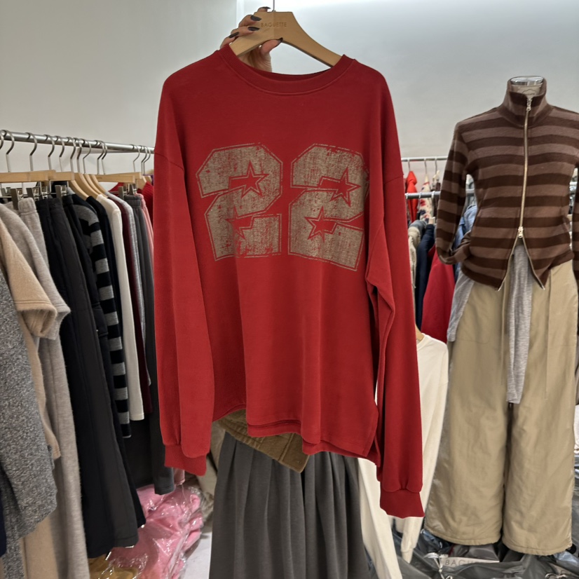 BAGUETTE-P韓國直郵㊣女士新款熱賣休閑時尚人氣職業長袖T恤BAGUETTE-P長袖T恤圖色2