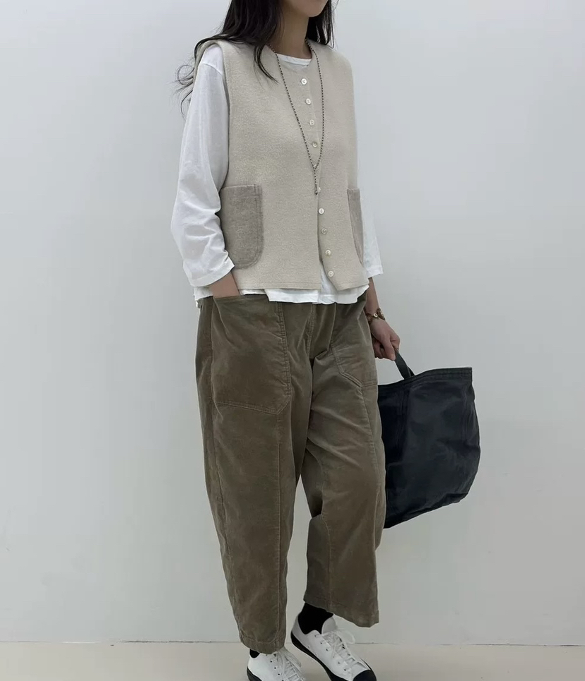 LE JARDINET東大門㊣實拍女士新款職業推薦休閑25秋冬馬甲口袋LE JARDINET馬甲圖色1