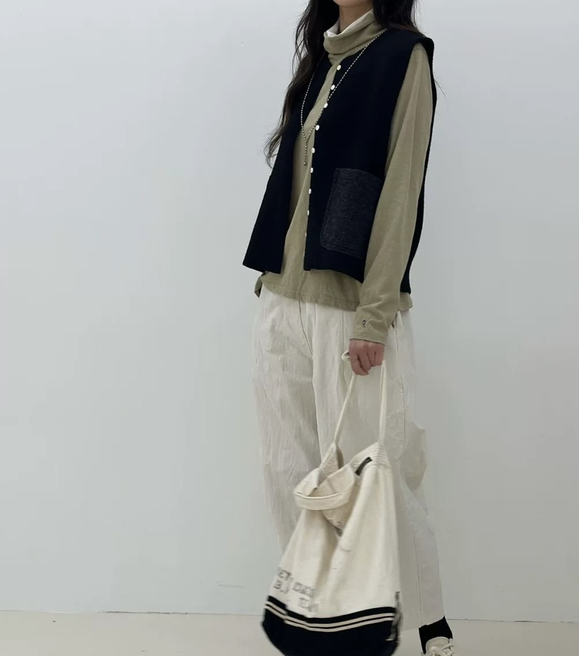 LE JARDINET東大門㊣實拍女士新款職業推薦休閑25秋冬馬甲口袋LE JARDINET馬甲圖色2