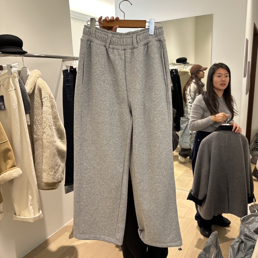 AGO韓國直郵㊣女士新款人氣熱賣25秋冬職業休閑褲加絨套裝貂皮AGO休閑褲圖色1