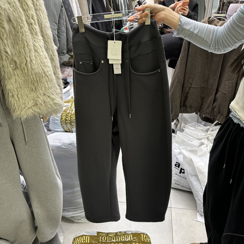 UOOV東大門㊣代購女裝新款熱賣時尚人氣休閑職業休閑褲加絨UOOV休閑褲圖色2