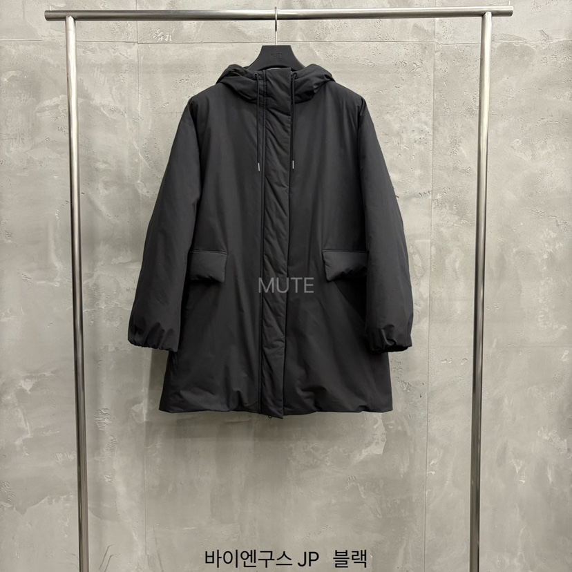 MUTE-P東大門㊣代購女士新品人氣休閑推薦時尚長款羽絨服鵝絨MUTE長款羽絨服圖色3黑色