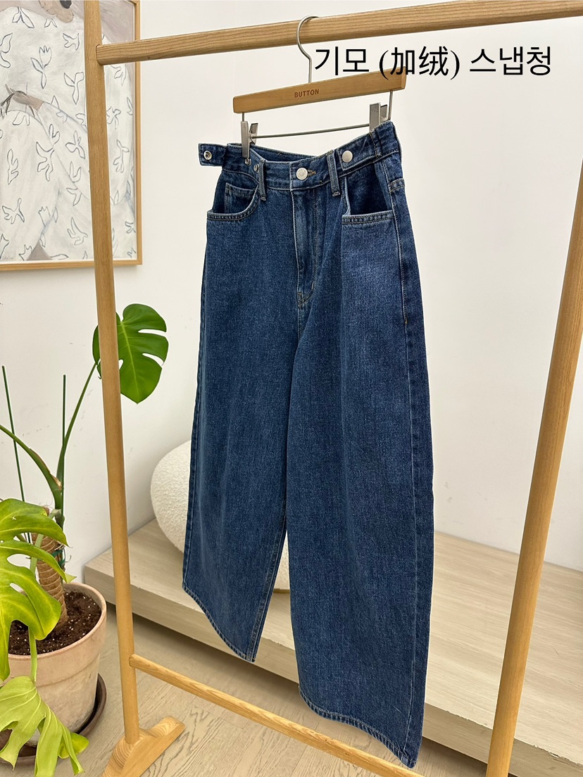 BUT東大門㊣代購女裝新品熱賣25秋冬人氣時尚休閑牛仔褲加絨button牛仔褲