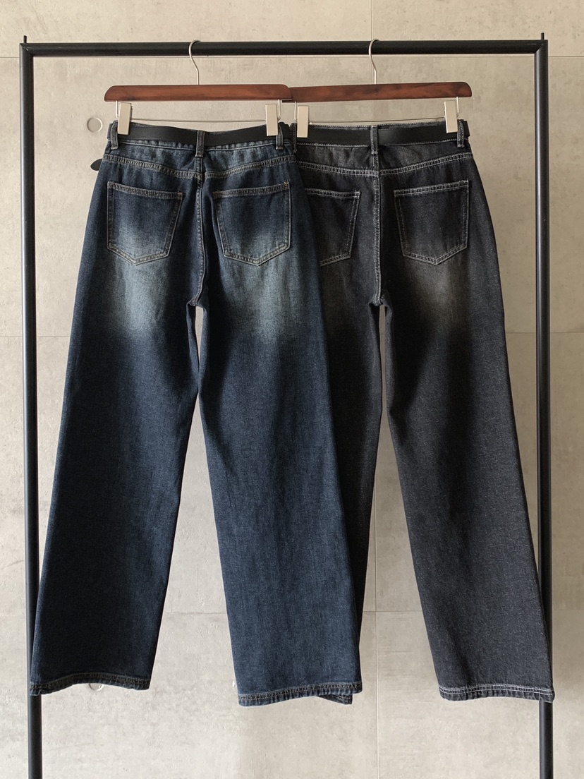 DAVICHI東大門㊣代購女士新款熱賣人氣牛仔褲含隨機腰帶拉絨DAVICHI牛仔褲