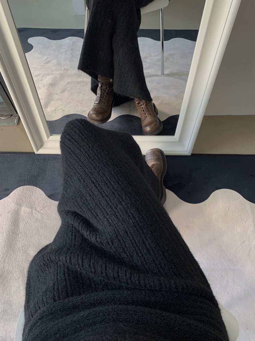 VERANDA韓國直郵㊣女士新品休閑人氣推薦時尚套裝馬海毛露肩VERANDA套裝