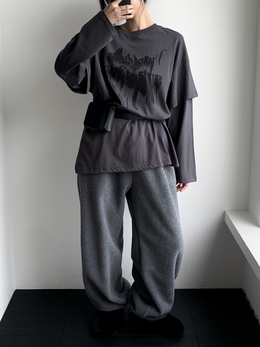 DAVICHI東大門㊣直郵女裝新款推薦25秋冬時尚熱賣長袖T恤雙層DAVICHI長袖T恤