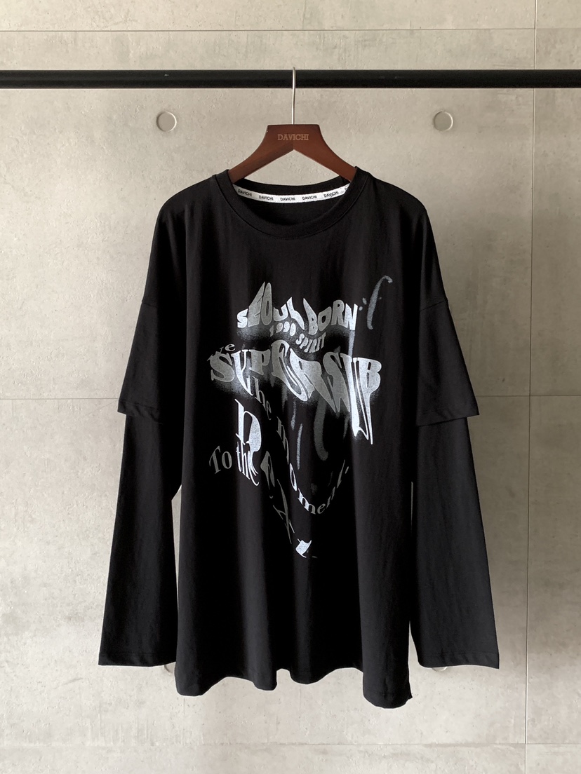 DAVICHI東大門㊣直郵女裝新款推薦25秋冬時尚熱賣長袖T恤雙層DAVICHI長袖T恤圖色4